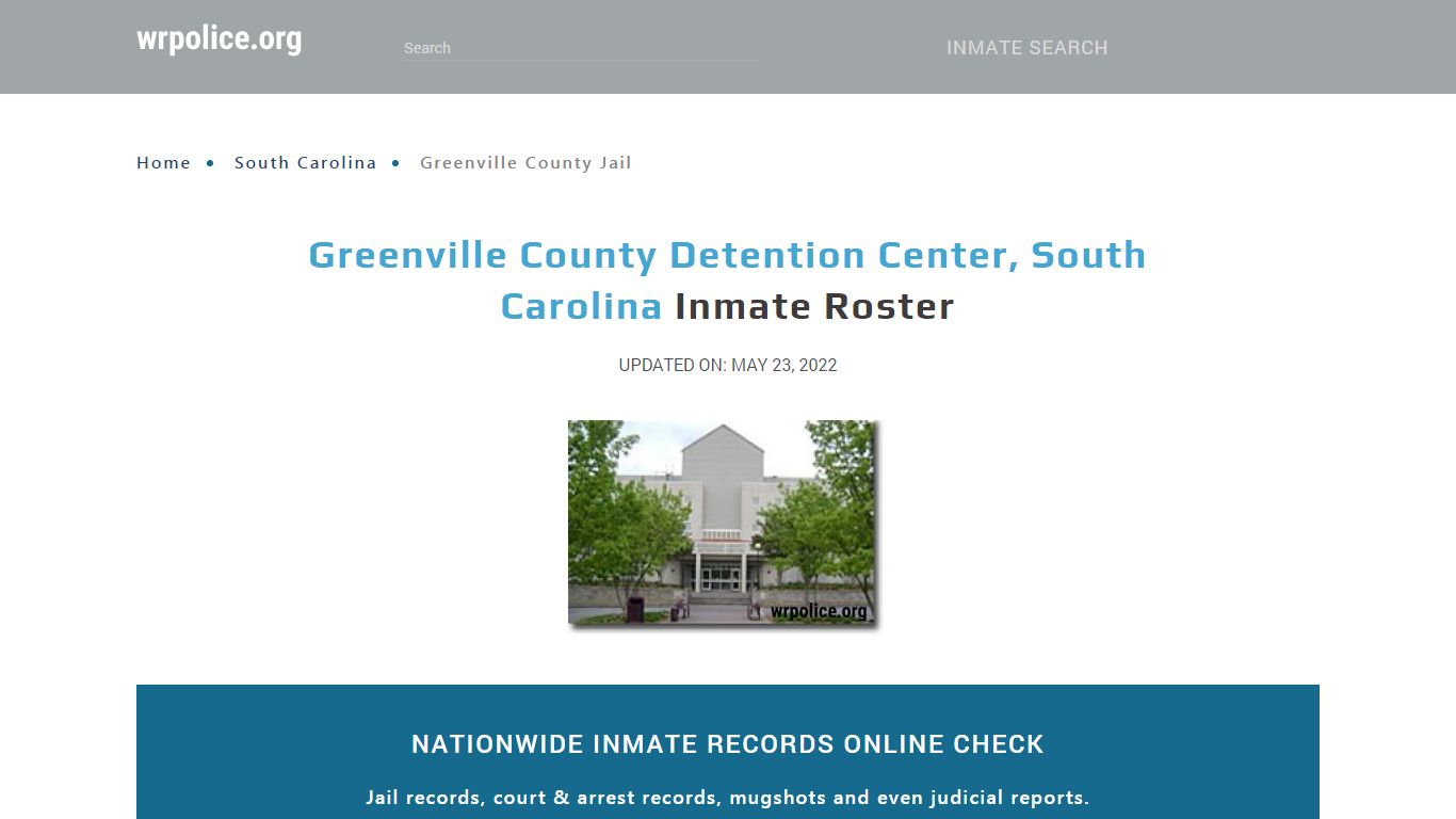 Greenville County Detention Center, South Carolina Inmate ...